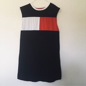 Tommy Hilfiger Color Block Sleeveless Shirt Dress